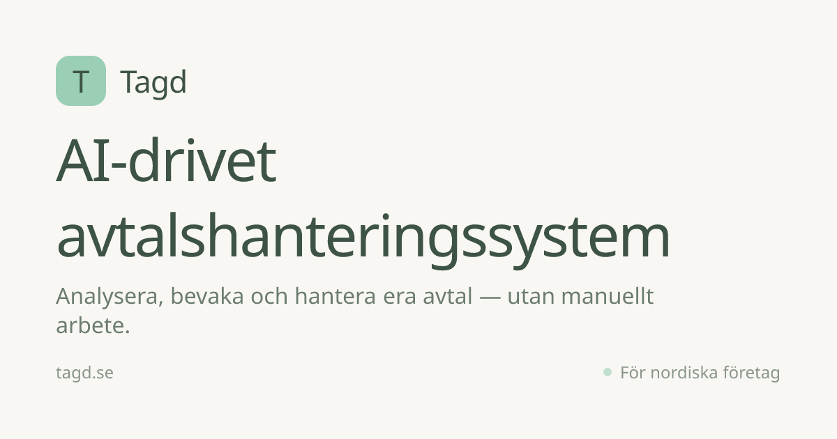 Features — Tagd contract management system